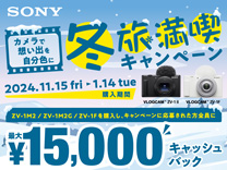 SONY 冬旅満喫キャンペーン《2025/1/14まで》