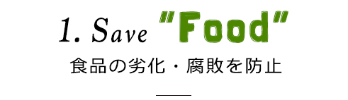 食品の劣化・腐敗を防止