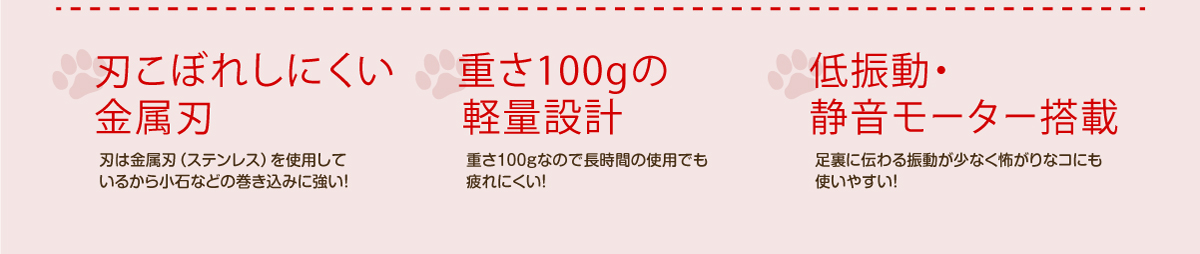 刃こぼれしにくい金属刃