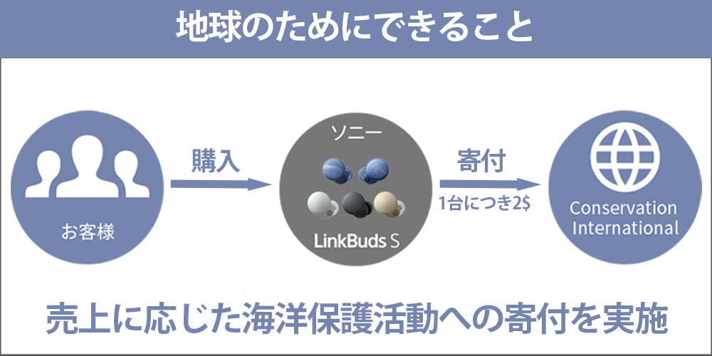 地球のためにできること 売り上げに応じた海洋保護活動への寄付を実施