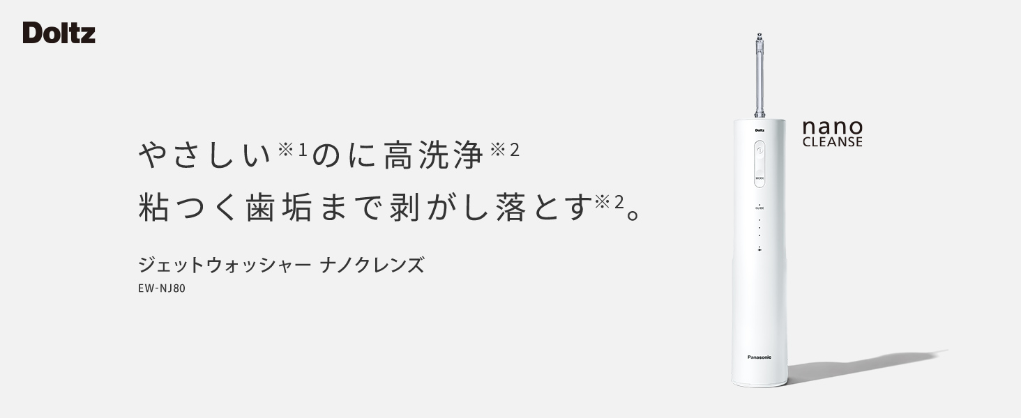 パナソニック ジェットウォッシャー ナノクレンズ ドルツ ホワイト EWNJ80W