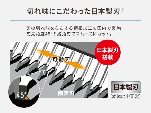 切れ味にこだわった日本製刃