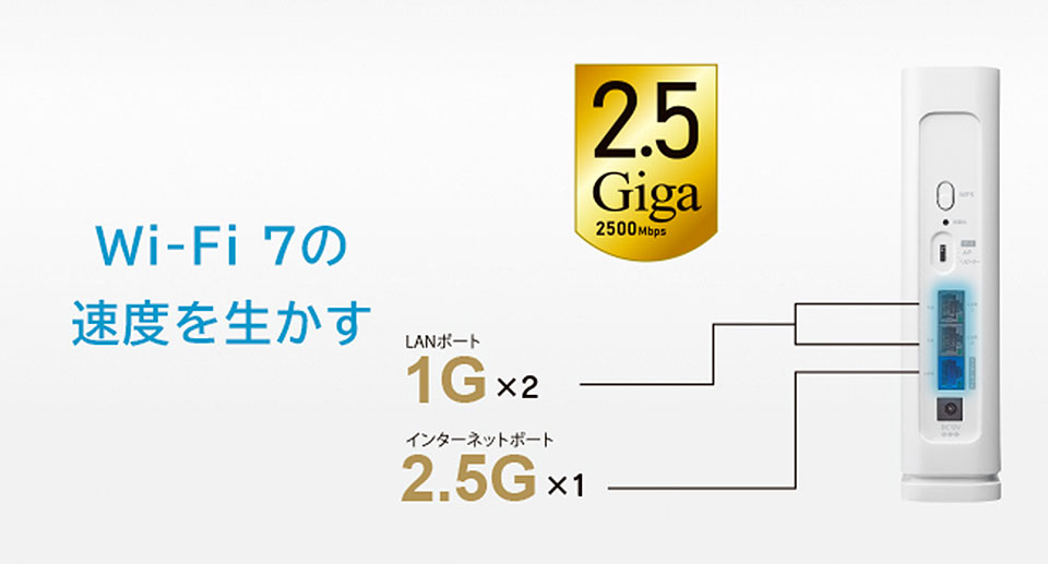 インターネットポート2.5G対応