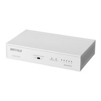 BUFFALO スイッチングハブ(5ポート) ホワイト LSW6-GT-5NS/WH