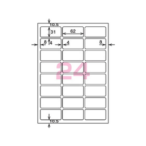 コクヨ カラーレーザー用耐水紙ラベルA4 24面 20枚 F329385-LBP-WP6924N-イメージ2