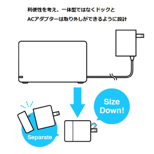 ユニーク USBハブ&SWITCHドック ブラック UQ-DONGII-BTAC-イメージ8