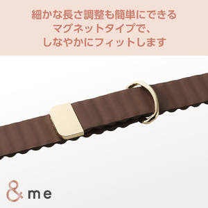 エレコム Apple Watch用 &me ソフトレザーバンド(マグネットタイプ)(42/41/40/38mm) ココアブラウン AW-41BDLMAGBR-イメージ6