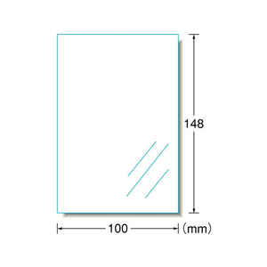 エーワン はがきサイズラベル 耐水光沢透明 1面 4シート 5冊 FC58517-29394-イメージ2