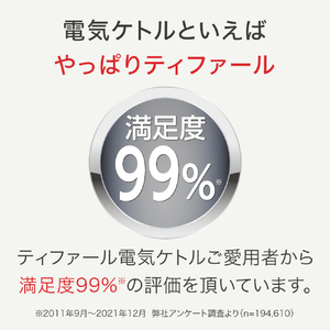 ティファール 電気ケトル(0．8L) アプレシアロックコントロールエコブラック ブラック KO8418JP-イメージ18