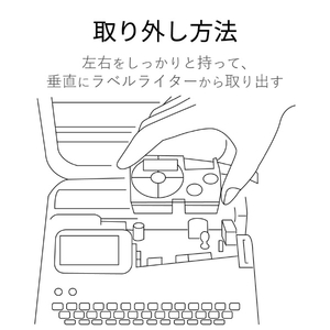 カラークリエーション ネームランド 互換テープカードリッジ 2個入 CTC-CXR9WE-2P-イメージ6