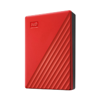 WESTERN DIGITAL ポータブルハードディスク(4TB) My Passport レッド WDBPKJ0040BRD-JESN