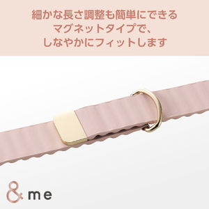 エレコム Apple Watch用 &me ソフトレザーバンド(マグネットタイプ)(42/41/40/38mm) アッシュピンク AW-41BDLMAGPN-イメージ6