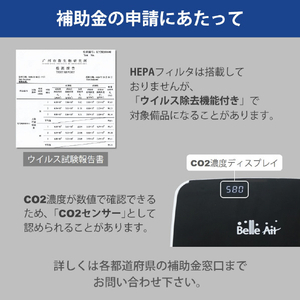 Green Core Tech 空気清浄機 Belle Air BA-300-CO2-イメージ9