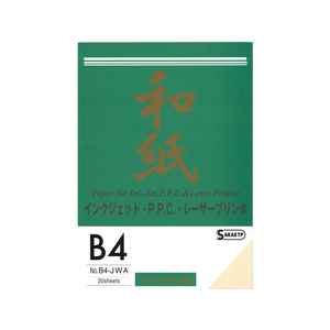 SAKAEテクニカルペーパー マルチ和紙厚口(雁皮) B4 20枚 FC86294-B4-JWA-イメージ1