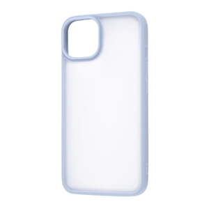 レイアウト iPhone 14/13用マットハイブリッドケース SHEER シアーホワイト/ブルー RT-P36BS4/WA-イメージ1