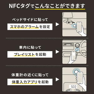 サンワサプライ NFCタグ(10枚入り) ブラック MM-NFCT1BK-イメージ12