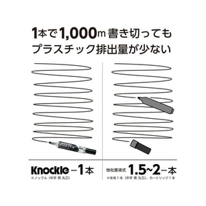 ぺんてる ホワイトボードマーカー ノックル太字 青 10本 1箱(10本) F862769-EMWL5W-C-イメージ6