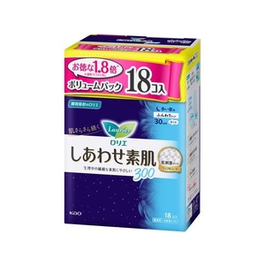 KAO ロリエ しあわせ素肌 多い 夜用羽つき 18個 FCU9944-イメージ1