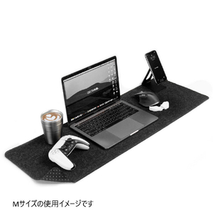 DELTAHUB Minimalistic felt desk pad Mサイズ Dark Grey DP-M-D-イメージ6