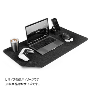 DELTAHUB Minimalistic felt desk pad Mサイズ Dark Grey DP-M-D-イメージ7