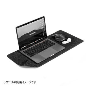 DELTAHUB Minimalistic felt desk pad Sサイズ Dark Grey DP-S-D-イメージ5