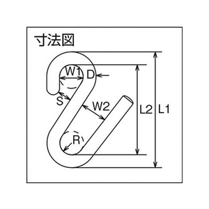 トラスコ中山 ペリカンSフック ステンレス製 12mm (1個=1袋) FC516EX-3008916-イメージ3