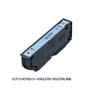 サンワサプライ エプソン ICLC80・ICLC80L・ICLC70・ICLC70L(ライトシアン) 詰替インク INK-E70LC30-イメージ2