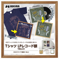 ハクバ Tシャツ・LPレコード額 TRG-01 ブラウン FWTRG-01BR