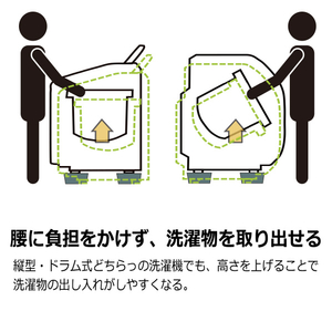 タツフト 洗濯機高さ調整ゴムマット TFI5505-イメージ8