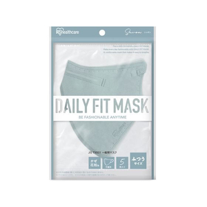 アイリスオーヤマ DAILYFITMASK立体 ふつう 5枚入 シャボン FCU8485-RK-F5SXF-イメージ1