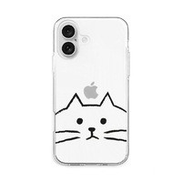 AKAN iPhone 16用ソフトクリアケース MYPET ネコ AK27015I16