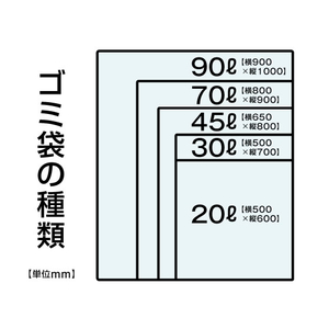 Forestway ゴミ袋(ティッシュBOXタイプ)透明 90L 100枚 1箱 F840030-イメージ4