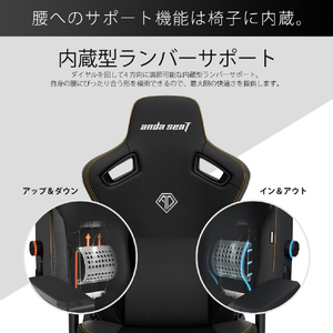 Andaseat ゲーミングチェア Kaiser 3 エレガントブラック(DuraXtraレザー) AD12YDC-L-01-B-PV/C-イメージ14