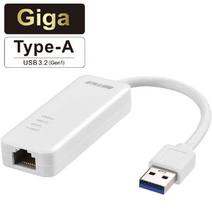 バッファロー Giga対応 Type-A USB3．2(Gen1)用LANアダプター ホワイト LUA5-U3-AGTE-WH-イメージ12