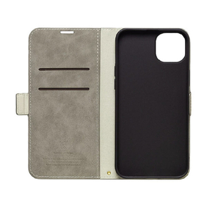 NATURAL design iPhone 15 Plus/14 Plus用手帳型ケース Style Natural グレー IP23-67-VS01-イメージ3