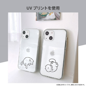 AKAN iPhone 16用ソフトクリアケース 猫ちゃんはリラックス中 AK27019I16-イメージ9