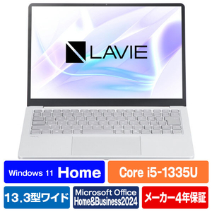 NEC ノートパソコン e angle select LAVIE SOL プラチナシルバー PC-S1355JAS-E4-イメージ1