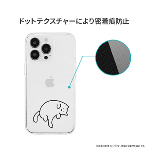 AKAN iPhone 16 Pro用ソフトクリアケース 猫ちゃんはリラックス中 AK27020I16PR-イメージ10