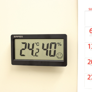 エンペックス くらしのために温湿度計デジタル2 黒 TD8502-イメージ3
