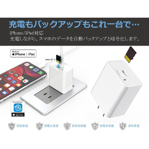 ティ・レイズ セキュリティバックアップAC充電器 iPowerUC SPTIPUC-イメージ3