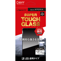 ディーフ Xperia 5 V用SUPER TOUGH GLASS 透明クリア DG-XP5M5G3F