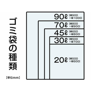 Forestway ゴミ袋(ティッシュBOXタイプ)透明 70L 100枚×3箱 1大箱(3箱) F840038-イメージ4