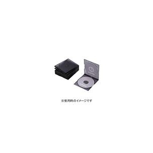 エレコム CD/DVDスリムプラケース/2枚収納/10パック/クリアブラック CCD-JSCSW10CBK-イメージ1