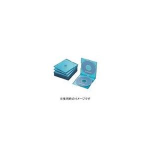 エレコム CD/DVDスリムプラケース/2枚収納/10パック/クリアブルー CCD-JSCSW10CBU-イメージ1