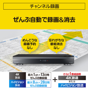 パナソニック 10TB HDD内蔵ブルーレイレコーダー DIGA DMR-4X1002-イメージ9