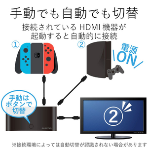 エレコム HDMI切替器 2ポート(入力/2・出力/1) ブラック DH-SW21BK-イメージ5