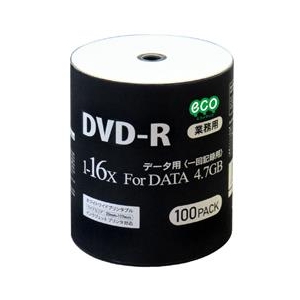 磁気研究所 データ用DVD-R4．7GB 1-16倍速対応 インクジェットプリンタ対応 100枚入り HI DISC DR47JNP100_BULK-イメージ1