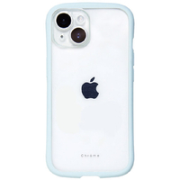 NATURAL design iPhone 15用背面型ケース Chrome-CLEAR ミント IP23-61-CHC03