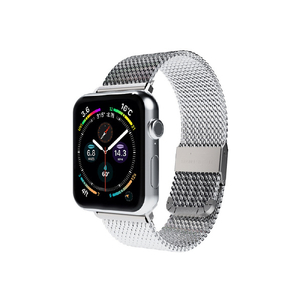 miak Apple Watch 42/41/40/38mm用CLIP MESH BAND シルバー SMAMA-W3840SL-イメージ1