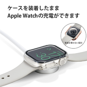 エレコム Apple Watch Series 7(41mm)用フルカバーケース プレミアムガラス 高透明/硬度10H/指紋防止/飛散防止設計/傷・汚れ防止 クリア AW-21BFCGCR-イメージ7